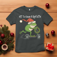 Off To Cause A Kerfuffle T Shirt Funny Frog Christmas - Wonder Print Shop