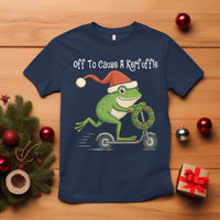 Off To Cause A Kerfuffle T Shirt Funny Frog Christmas - Wonder Print Shop