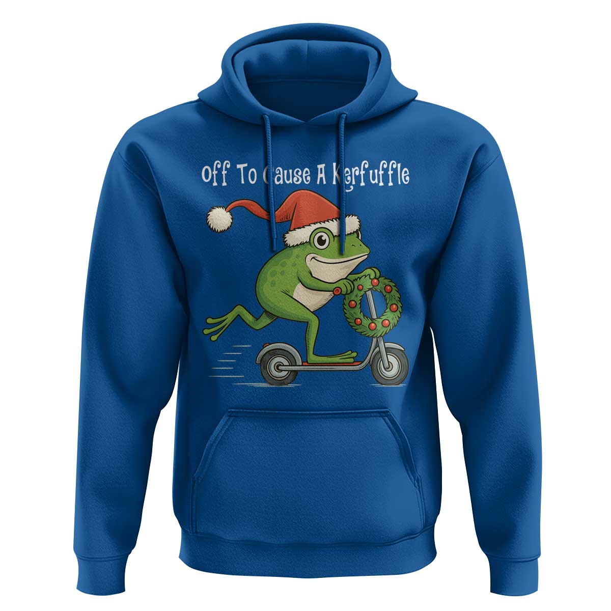 Off To Cause A Kerfuffle Hoodie Funny Frog Christmas - Wonder Print Shop