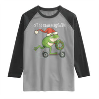 Off To Cause A Kerfuffle Raglan Shirt Funny Frog Christmas - Wonder Print Shop