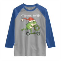 Off To Cause A Kerfuffle Raglan Shirt Funny Frog Christmas - Wonder Print Shop
