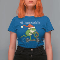 Off To Cause A Kerfuffle T Shirt For Women Funny Frog Christmas - Wonder Print Shop