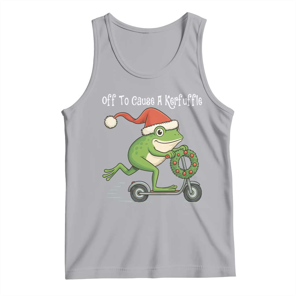 Off To Cause A Kerfuffle Tank Top Funny Frog Christmas - Wonder Print Shop