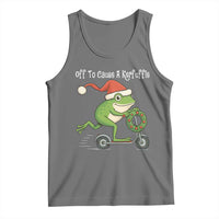 Off To Cause A Kerfuffle Tank Top Funny Frog Christmas - Wonder Print Shop