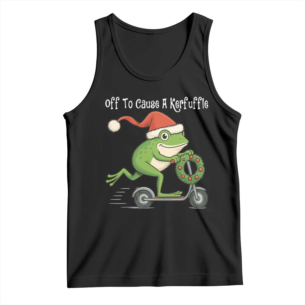Off To Cause A Kerfuffle Tank Top Funny Frog Christmas - Wonder Print Shop
