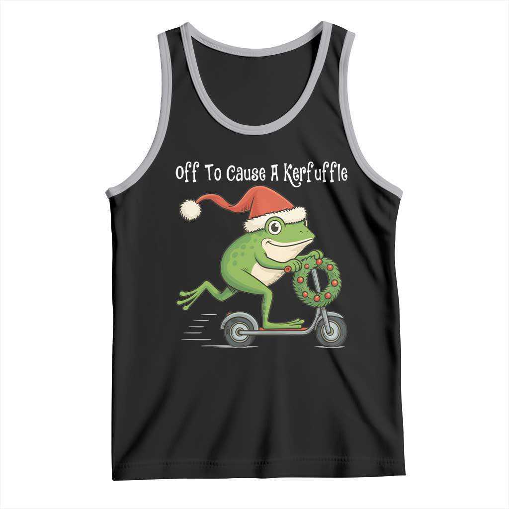 Off To Cause A Kerfuffle Tank Top Funny Frog Christmas - Wonder Print Shop
