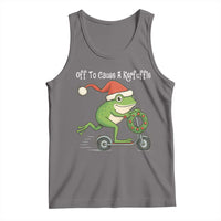 Off To Cause A Kerfuffle Tank Top Funny Frog Christmas - Wonder Print Shop