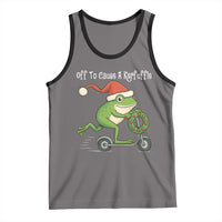 Off To Cause A Kerfuffle Tank Top Funny Frog Christmas - Wonder Print Shop