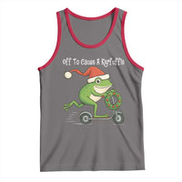 Off To Cause A Kerfuffle Tank Top Funny Frog Christmas - Wonder Print Shop