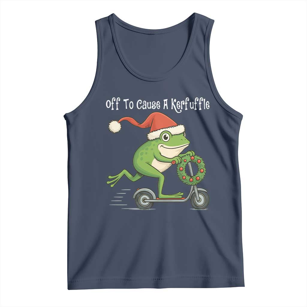 Off To Cause A Kerfuffle Tank Top Funny Frog Christmas - Wonder Print Shop