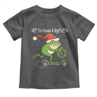 Off To Cause A Kerfuffle Toddler T Shirt Funny Frog Christmas - Wonder Print Shop