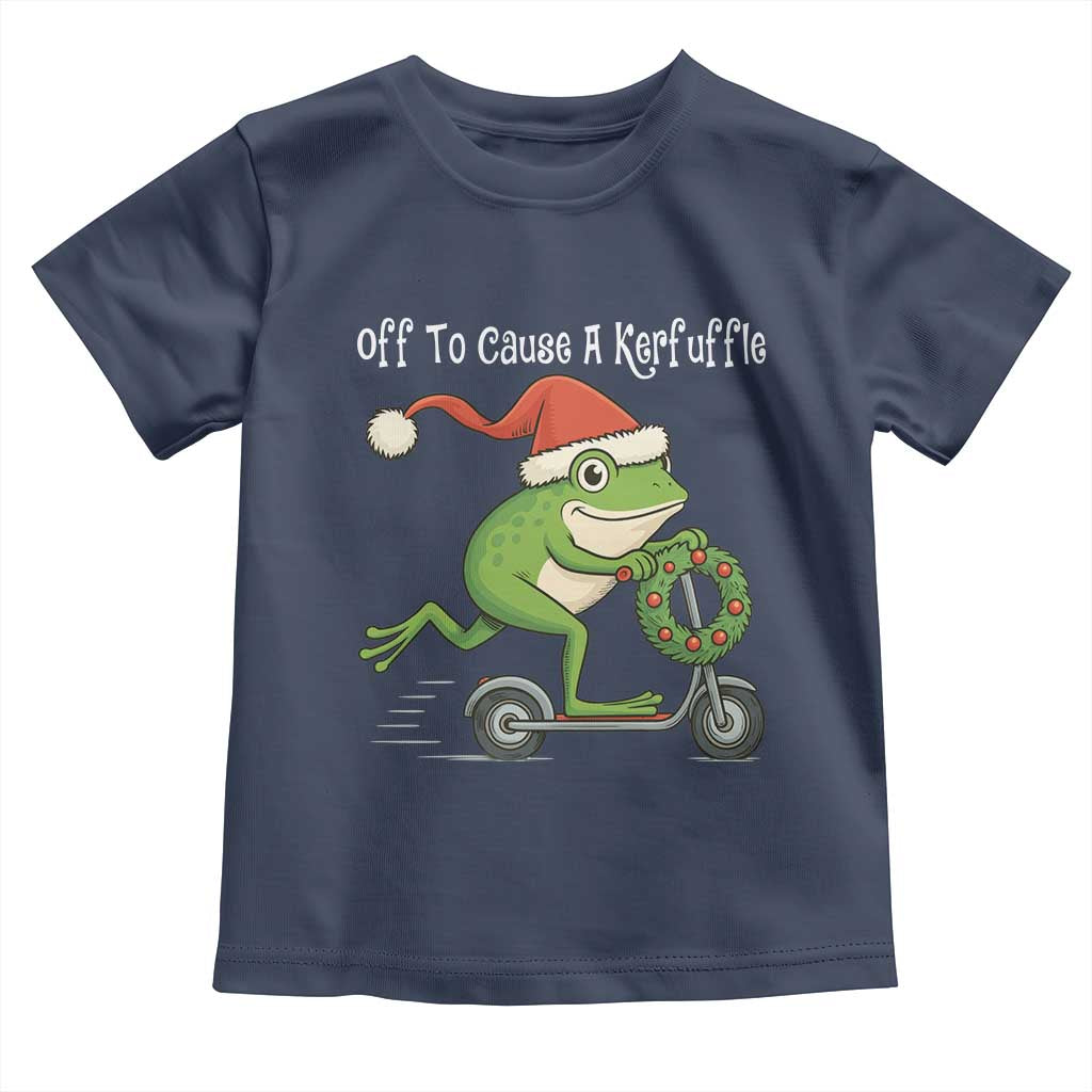 Off To Cause A Kerfuffle Toddler T Shirt Funny Frog Christmas - Wonder Print Shop