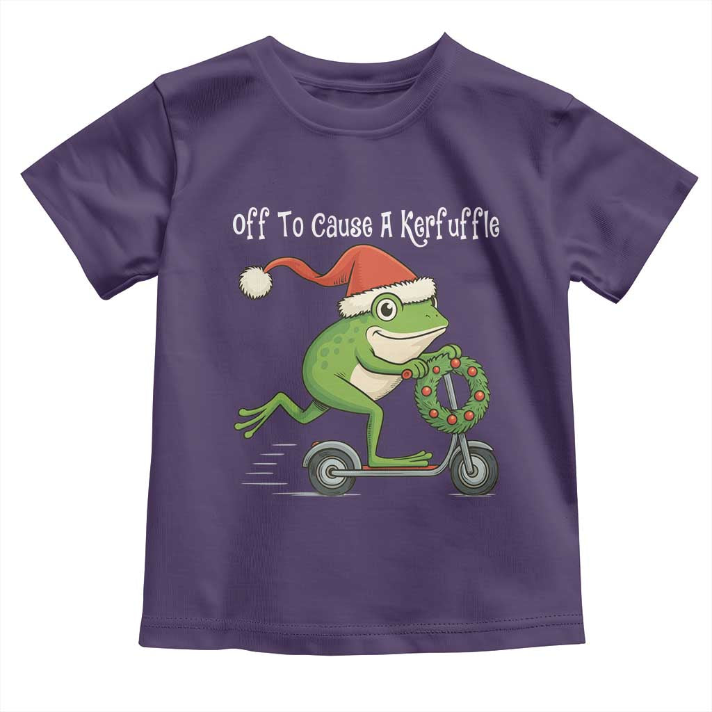 Off To Cause A Kerfuffle Toddler T Shirt Funny Frog Christmas - Wonder Print Shop