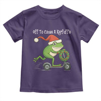 Off To Cause A Kerfuffle Toddler T Shirt Funny Frog Christmas - Wonder Print Shop