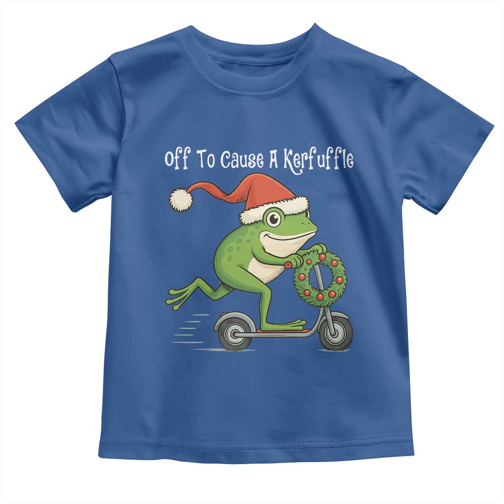 Off To Cause A Kerfuffle Toddler T Shirt Funny Frog Christmas - Wonder Print Shop