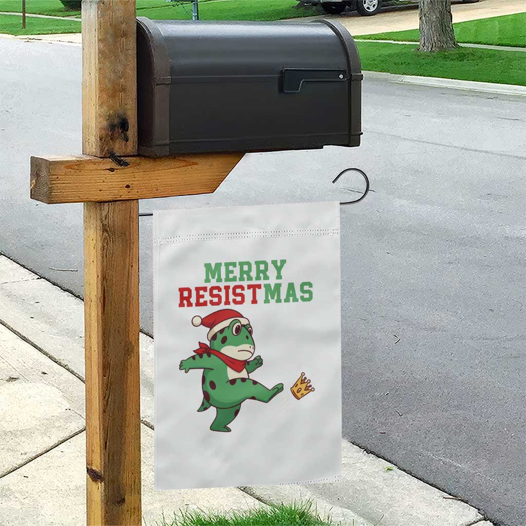 Merry Resistmas Frog Christmas Garden Flag - Wonder Print Shop