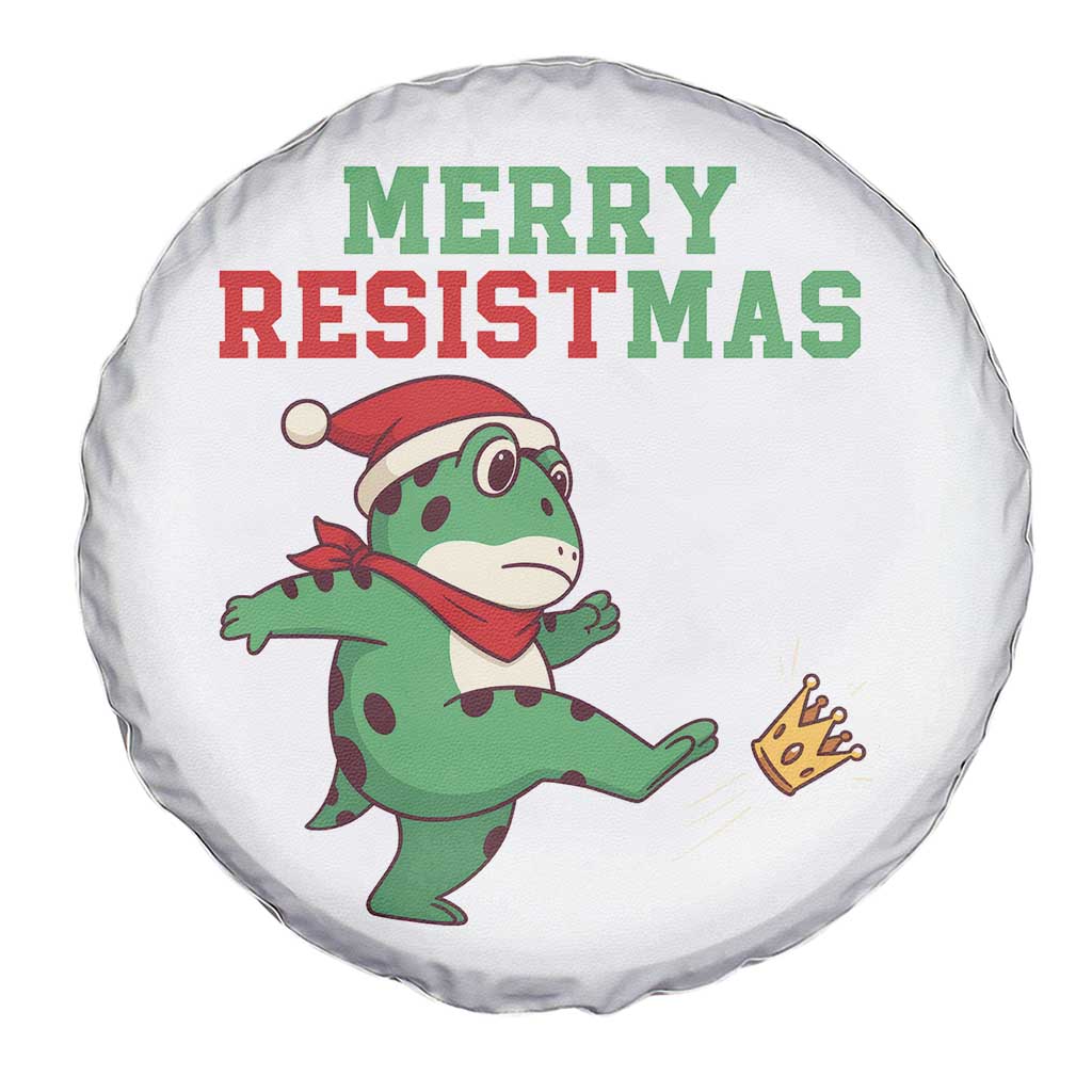 Merry Resistmas Frog Christmas Spare Tire Cover - Wonder Print Shop