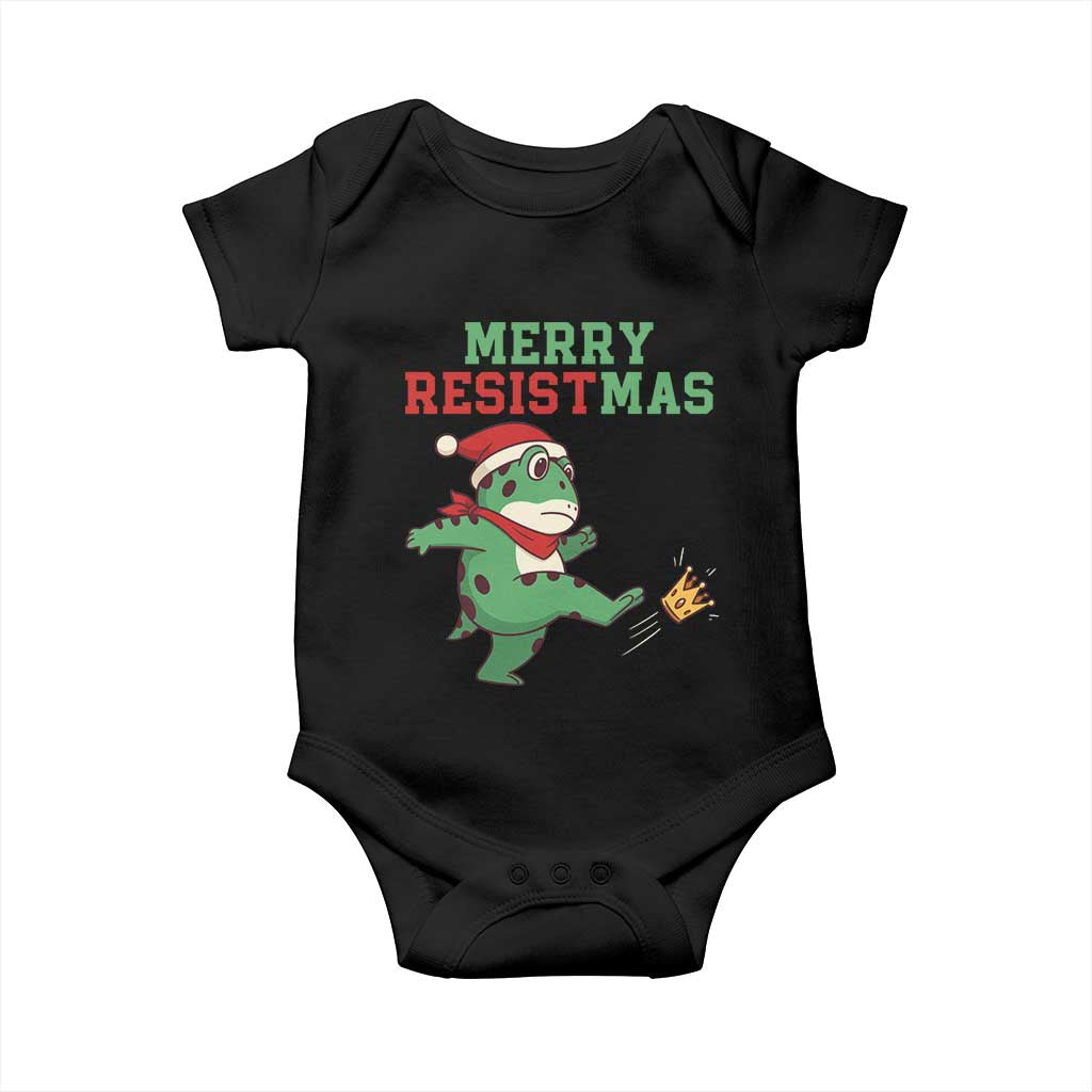 Merry Resistmas Frog Christmas Baby Onesie - Wonder Print Shop