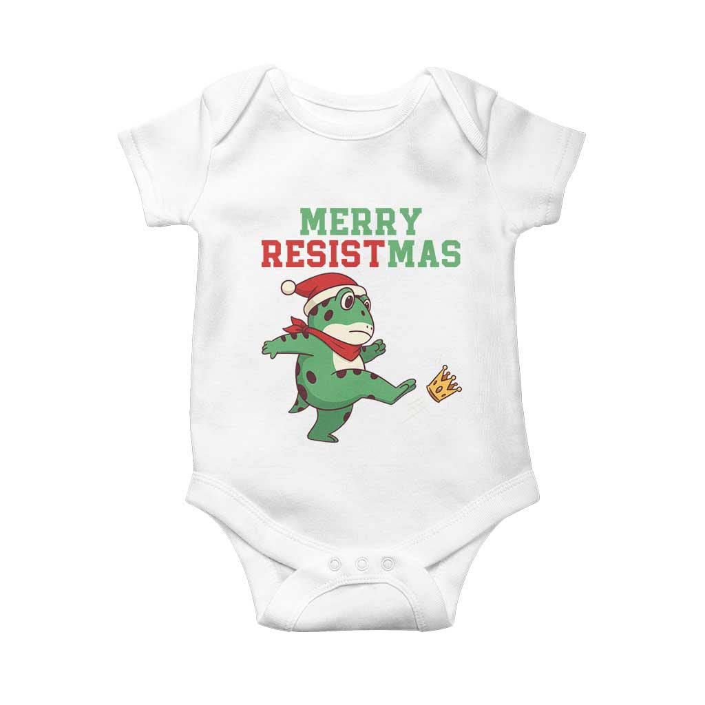 Merry Resistmas Frog Christmas Baby Onesie - Wonder Print Shop