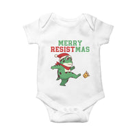 Merry Resistmas Frog Christmas Baby Onesie - Wonder Print Shop