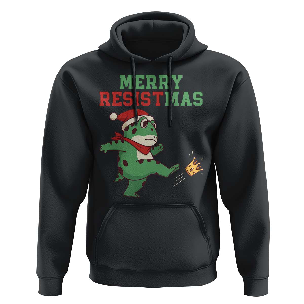 Merry Resistmas Frog Christmas Hoodie - Wonder Print Shop