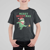 Merry Resistmas Frog Christmas T Shirt For Kid - Wonder Print Shop