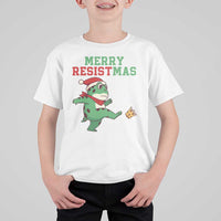 Merry Resistmas Frog Christmas T Shirt For Kid - Wonder Print Shop