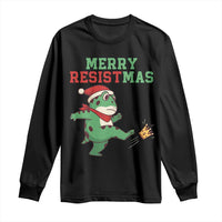 Merry Resistmas Frog Christmas Long Sleeve Shirt - Wonder Print Shop