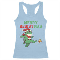 Merry Resistmas Frog Christmas Racerback Tank Top - Wonder Print Shop