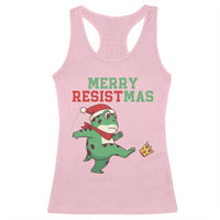 Merry Resistmas Frog Christmas Racerback Tank Top - Wonder Print Shop