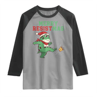 Merry Resistmas Frog Christmas Raglan Shirt - Wonder Print Shop