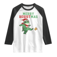 Merry Resistmas Frog Christmas Raglan Shirt - Wonder Print Shop