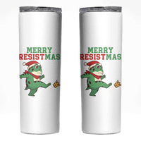 Merry Resistmas Frog Christmas Skinny Tumbler - Wonder Print Shop