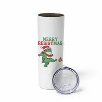 Merry Resistmas Frog Christmas Skinny Tumbler - Wonder Print Shop