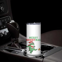 Merry Resistmas Frog Christmas Skinny Tumbler - Wonder Print Shop