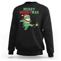 Merry Resistmas Frog Christmas Sweatshirt - Wonder Print Shop
