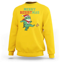 Merry Resistmas Frog Christmas Sweatshirt - Wonder Print Shop