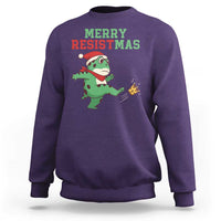Merry Resistmas Frog Christmas Sweatshirt - Wonder Print Shop