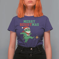 Merry Resistmas Frog Christmas T Shirt For Women - Wonder Print Shop