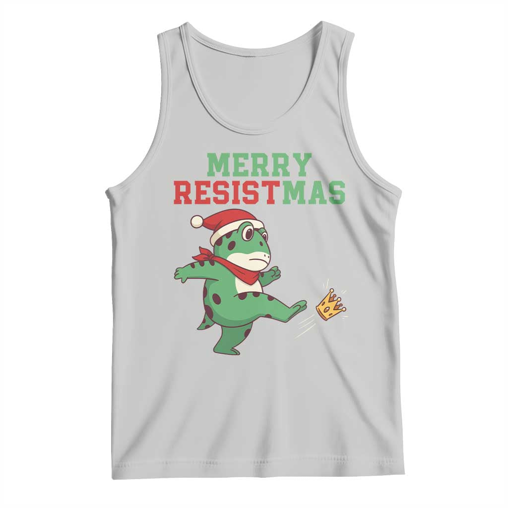 Merry Resistmas Frog Christmas Tank Top - Wonder Print Shop