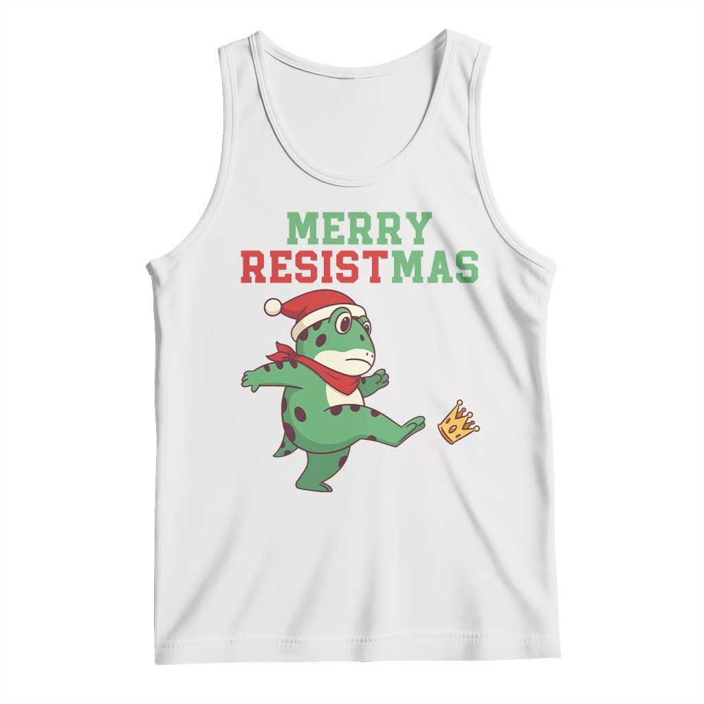 Merry Resistmas Frog Christmas Tank Top - Wonder Print Shop