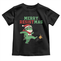 Merry Resistmas Frog Christmas Toddler T Shirt - Wonder Print Shop