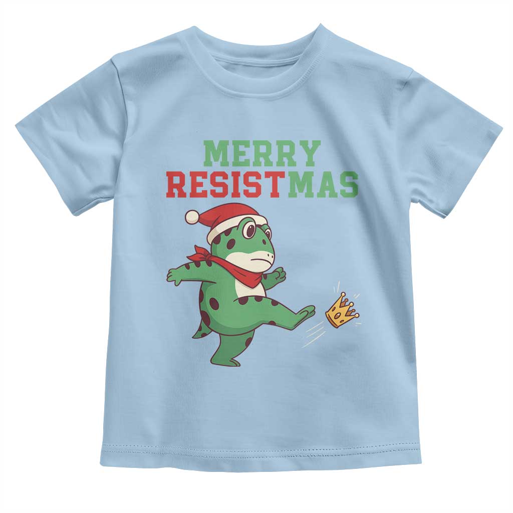Merry Resistmas Frog Christmas Toddler T Shirt - Wonder Print Shop