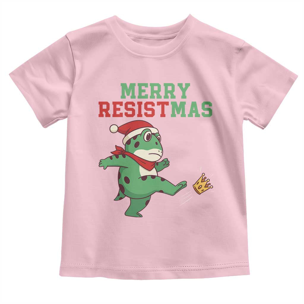 Merry Resistmas Frog Christmas Toddler T Shirt - Wonder Print Shop