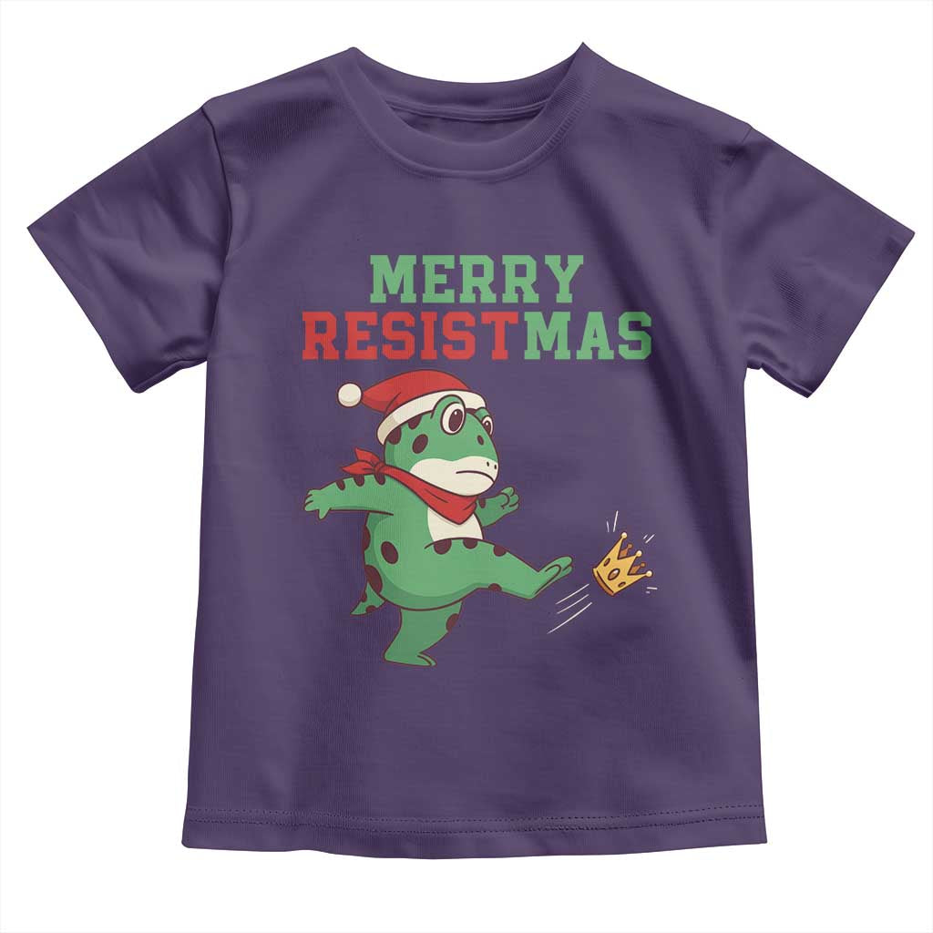 Merry Resistmas Frog Christmas Toddler T Shirt - Wonder Print Shop
