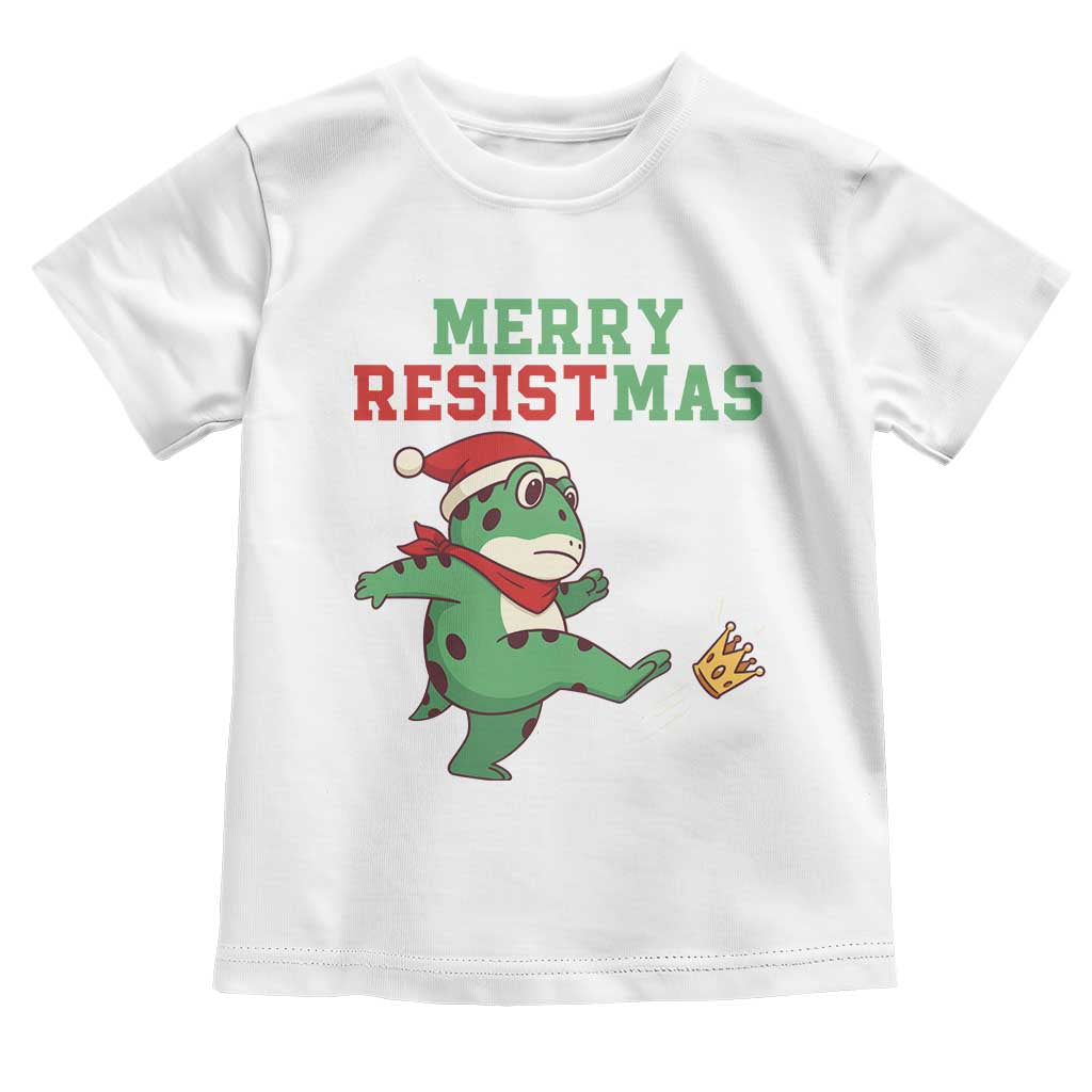 Merry Resistmas Frog Christmas Toddler T Shirt - Wonder Print Shop