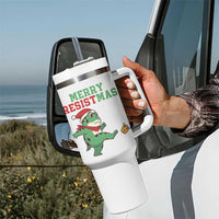 Merry Resistmas Frog Christmas Tumbler With Handle - Wonder Print Shop