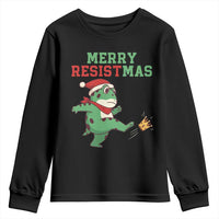 Merry Resistmas Frog Christmas Youth Sweatshirt - Wonder Print Shop