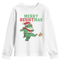 Merry Resistmas Frog Christmas Youth Sweatshirt - Wonder Print Shop