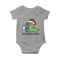 Bookworm Christmas Baby Onesie Reading Book Lover - Wonder Print Shop